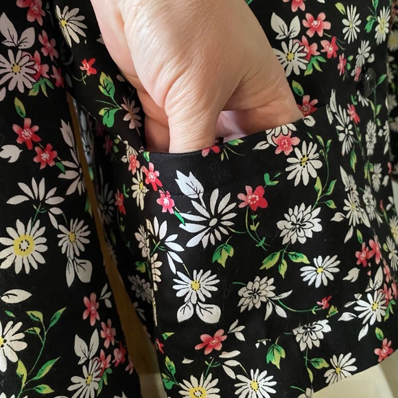 Alfred Dunner Blazer Spring Size 14 ditsy Floral Jacket Black - Picture 13 of 15
